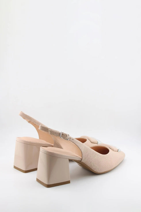 Capelli Rossi Slingback Block Heel Pumps with Buckle